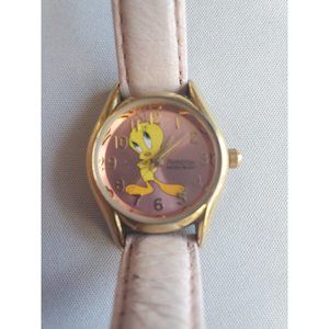 Tweety Bird Looney Tunes Armitron Watch, Pink Dial, 23mm Vintage, New Battery